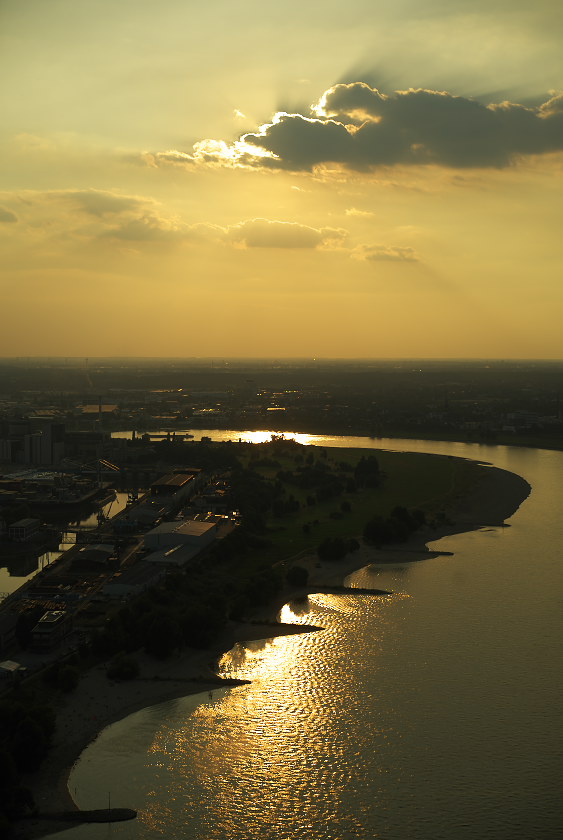 View over industrial harbour, Düsseldorf